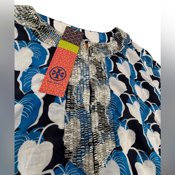 NWT | Tory Burch | Embellished Tunic Caftan Danira Dress | Size 4 - Picture 2 of 10